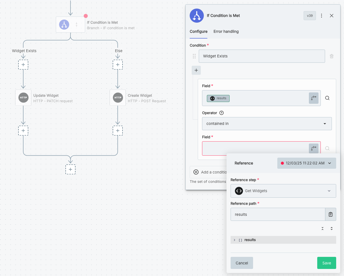 Branch if condition is met