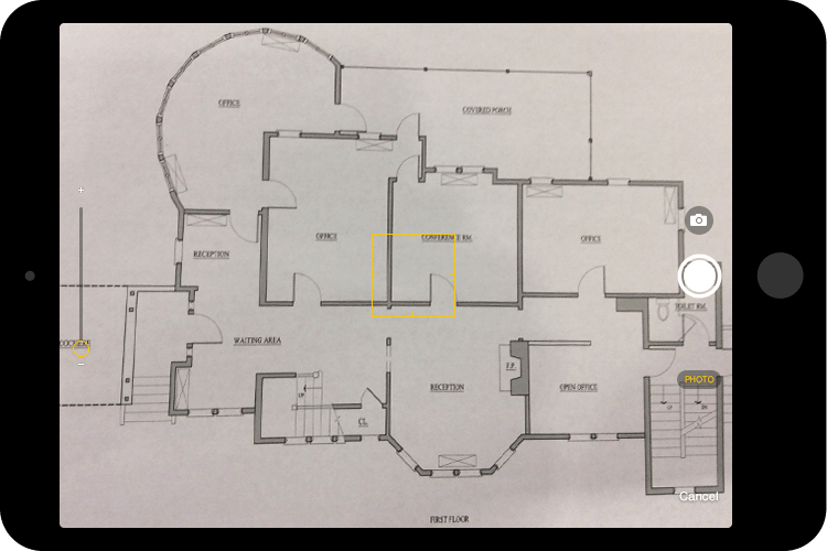 take a photo of a floor plan