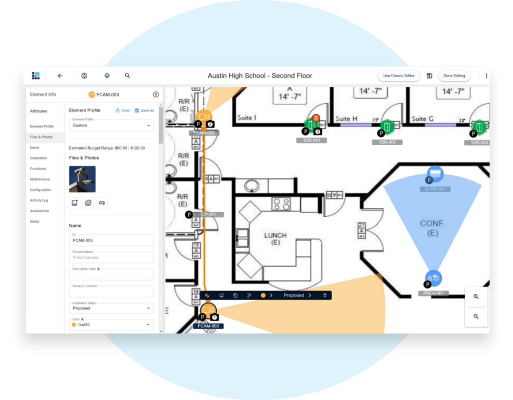 Physical Security Systems Design | Floor Plan Software
