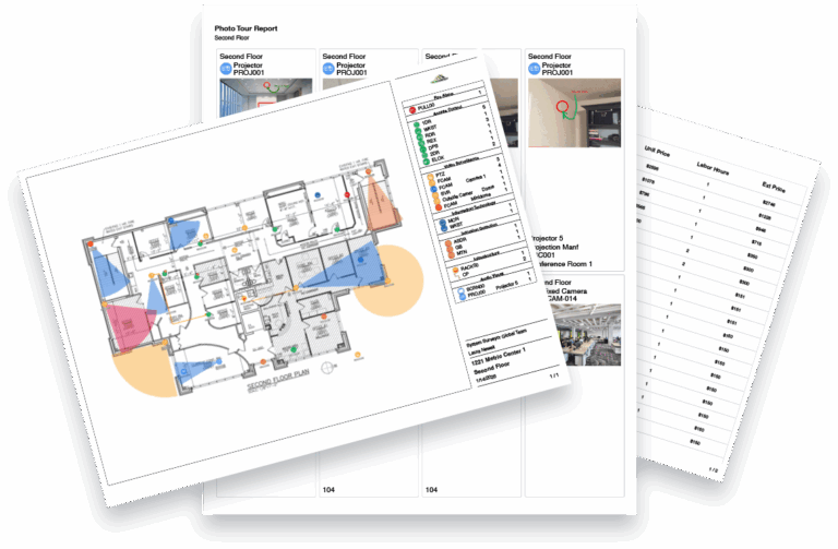 blueprints and camera placements