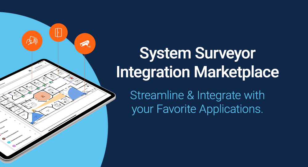 A digital marketplace platform for integrating applications, highlighting features and benefits with visual elements on a tablet interface.