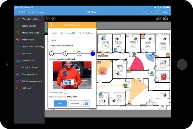 system surveyor is mobile for site walks